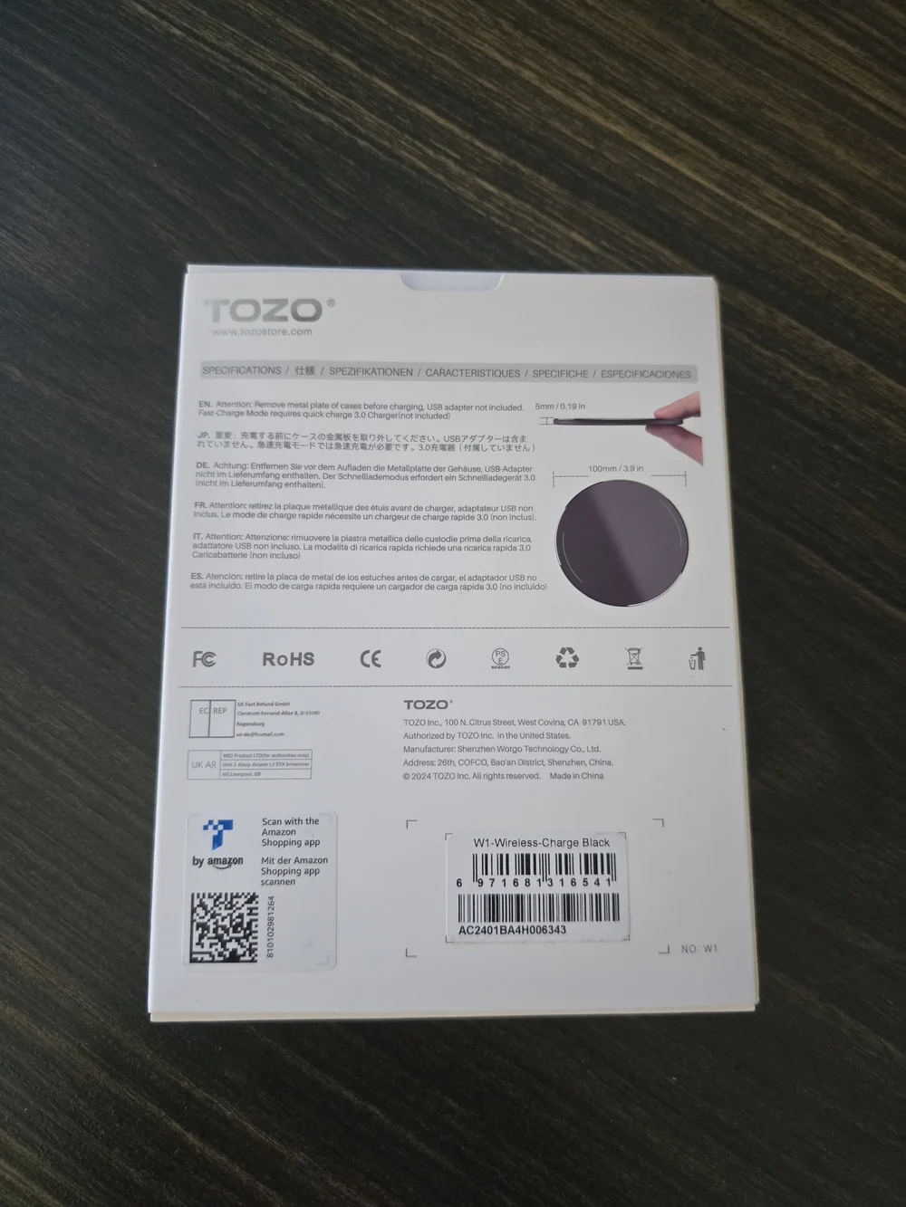 TOZO W1 Wireless Charger
